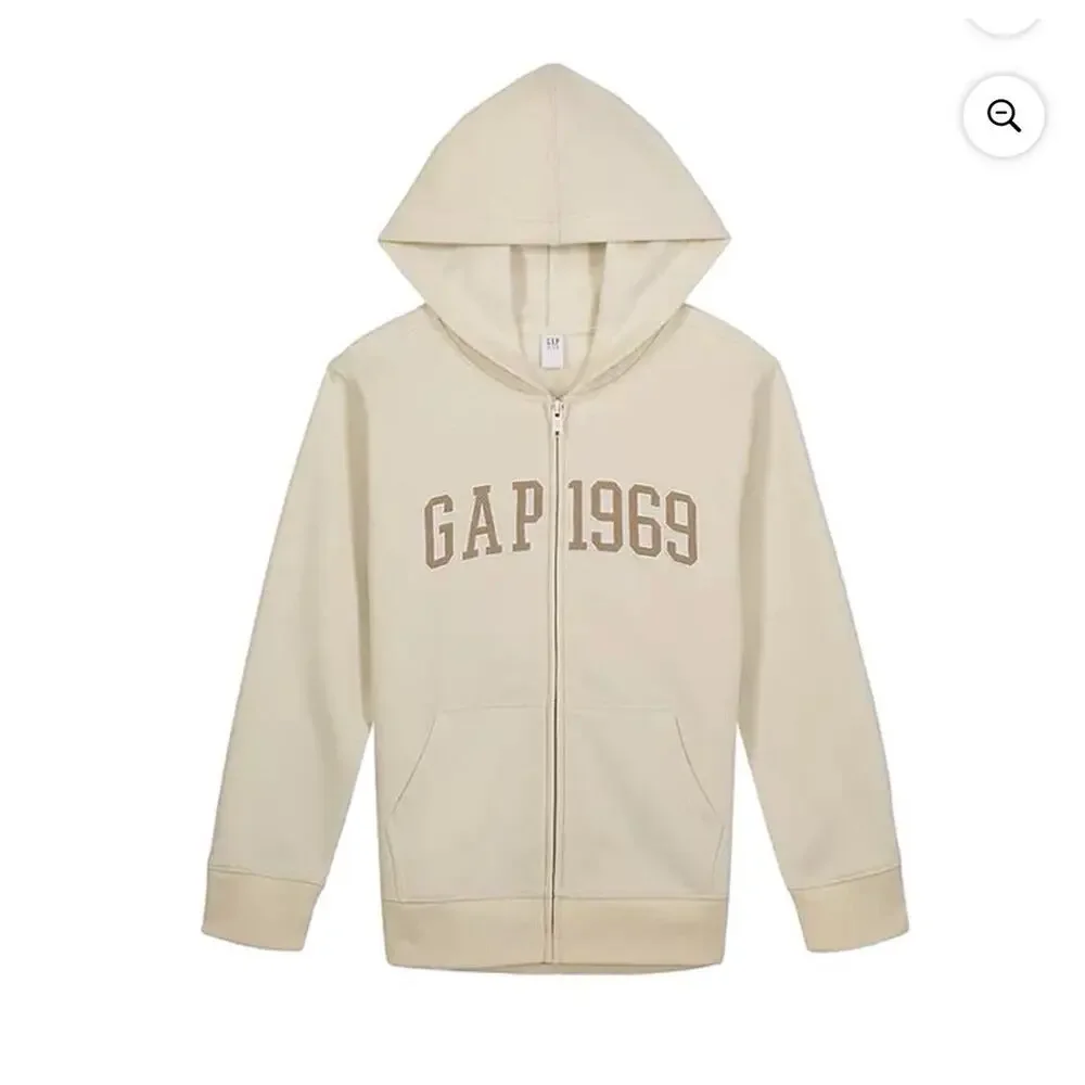Gap Kids Boys Full Zip‎ Fleece Hoodie Size XSmall 4/5 Birch